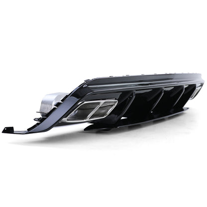 Diffusore posteriore con terminali di scarico cromati per Mercedes Classe A W176