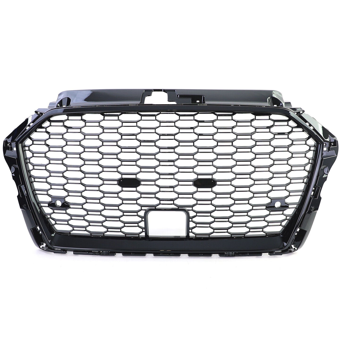Griglia sportiva Griglia a nido d'ape nera lucida compatibile per Audi A3 8V 16-20 con ACC