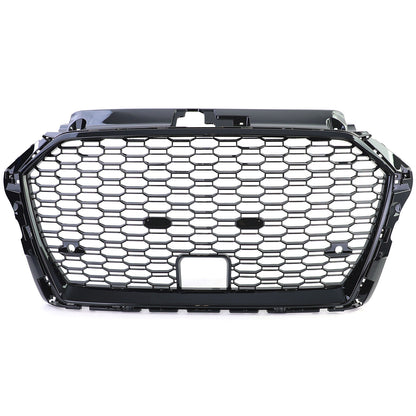 Griglia sportiva Griglia a nido d'ape nera lucida compatibile per Audi A3 8V 16-20 con ACC