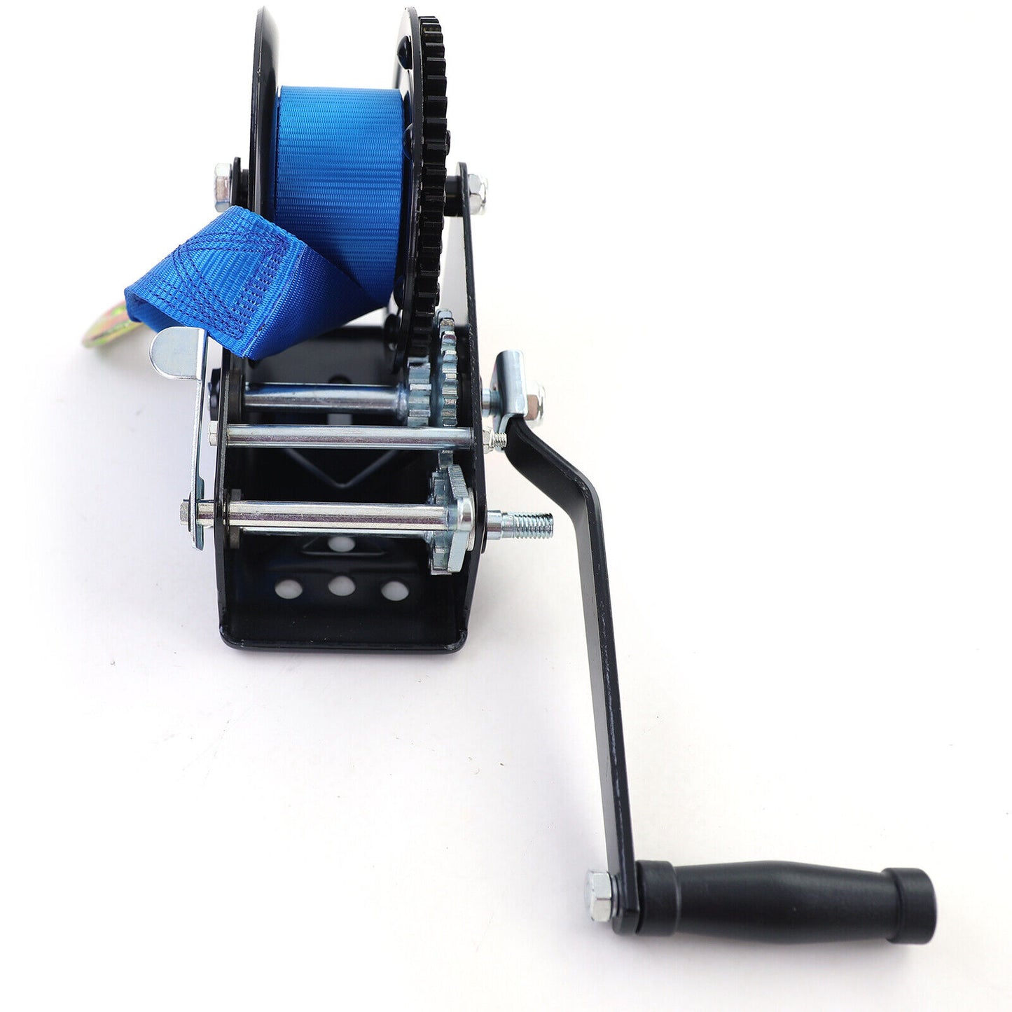 Verricello professionale verricello a mano nero con cinghia blu 1500kg 8 metri