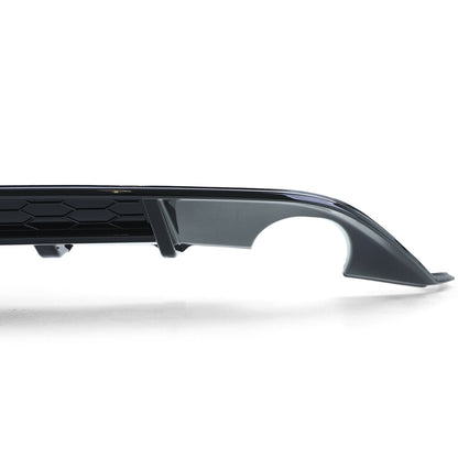 Rear Diffuser Single Pipe Both Sides Gloss Black for VW Golf 7 GTI 13-17 