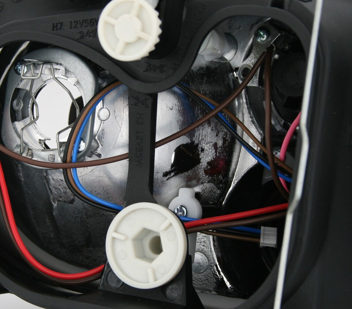 Retrovisore in vetro trasparente H7 H1 H3 con nebbia nero - Coppia per VW Golf 4