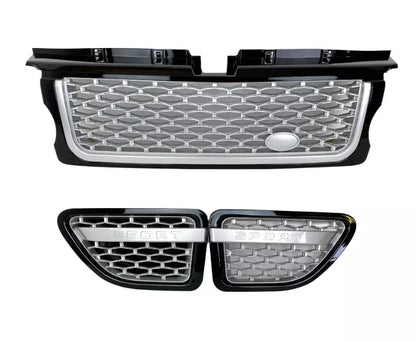 Front Grille for Range Rover Sport L320 (05-09) Autobiography Look Silver Black