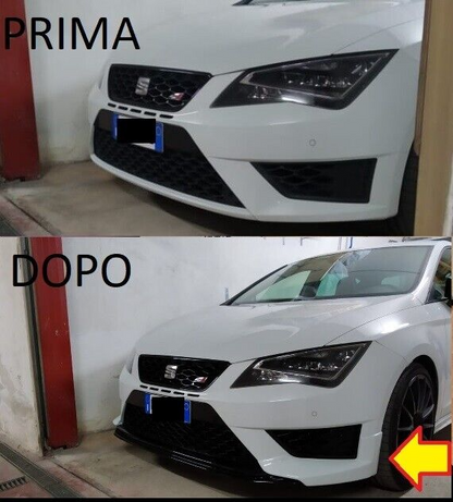 SOTTO PARAURTI ADATTO PER SEAT LEON 5F FR 2012-2016 LOOK DYNAMIC ABS GREZZO 0429