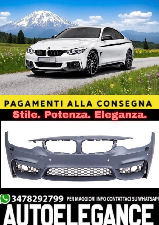 💫Paraurti Anteriore Look M4 con SRA per BMW Serie 4 F32 Coupé, Cabrio💫