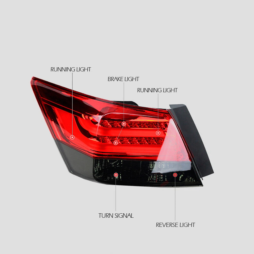 ⭐ART.2951 Fanale Posteriore a LED Rosso Fumé – Honda Accord (2008–2013)⭐