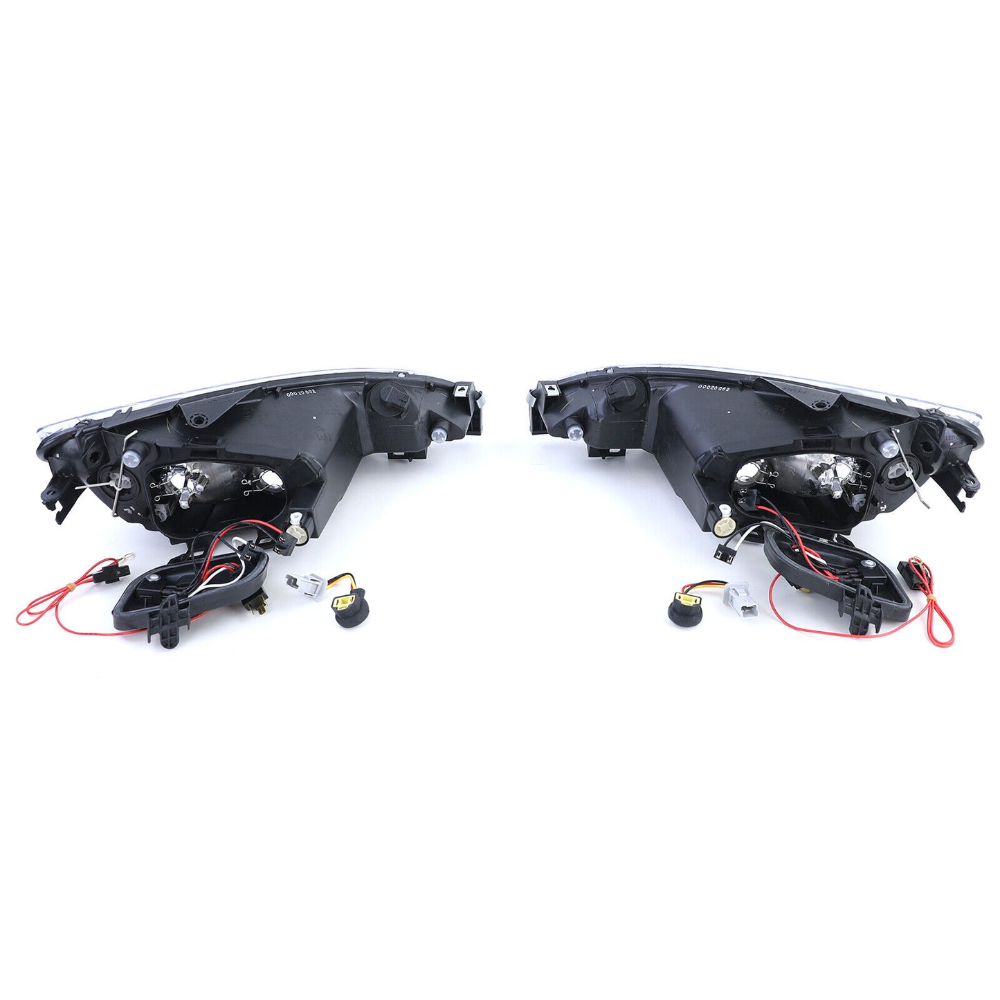 Faro in vetro trasparente nero H7 H7+ adattatore aftermarket compatibile con Peugeot 206 1998-2008