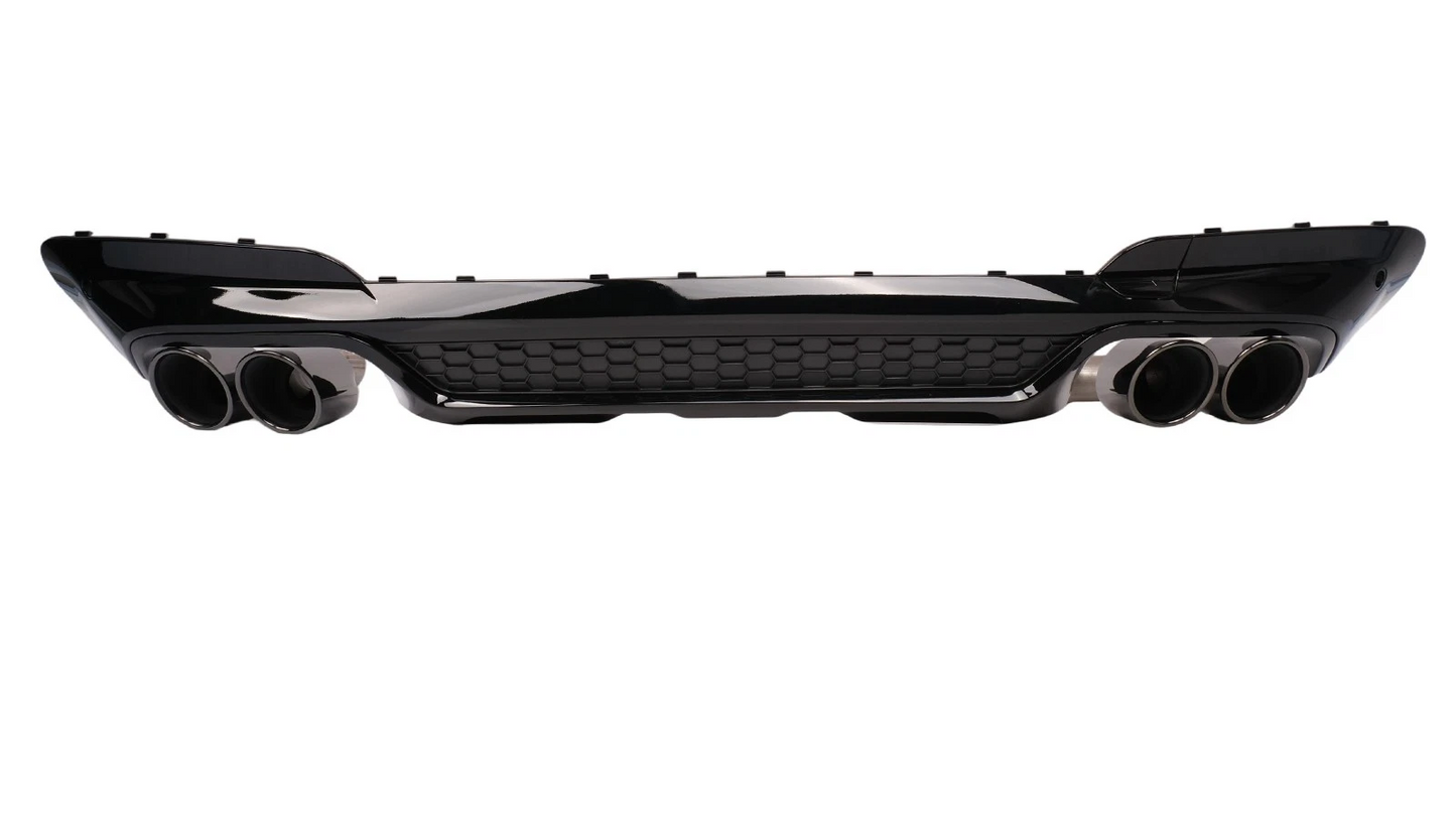 👉ART.10444 Diffusore Posteriore Nero Lucido con Terminali Per BMW X3 G01 17-21👈