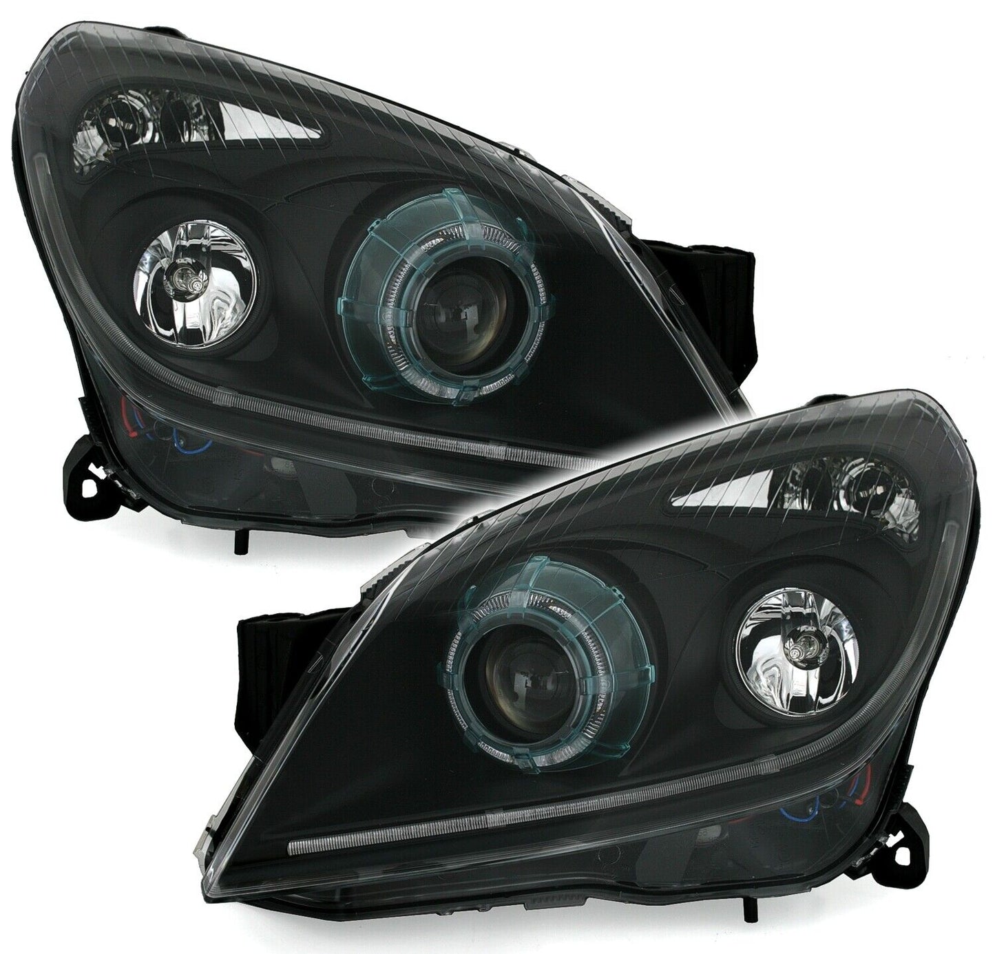 Set di luci posteriori anteriori per Opel Astra H con alogeno EAGLE EYES H9 / H9