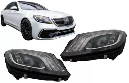 🤩Phares Full LED pour MERCEDES Classe S W222 Maybach X222 13-17 Facelift Look🤩