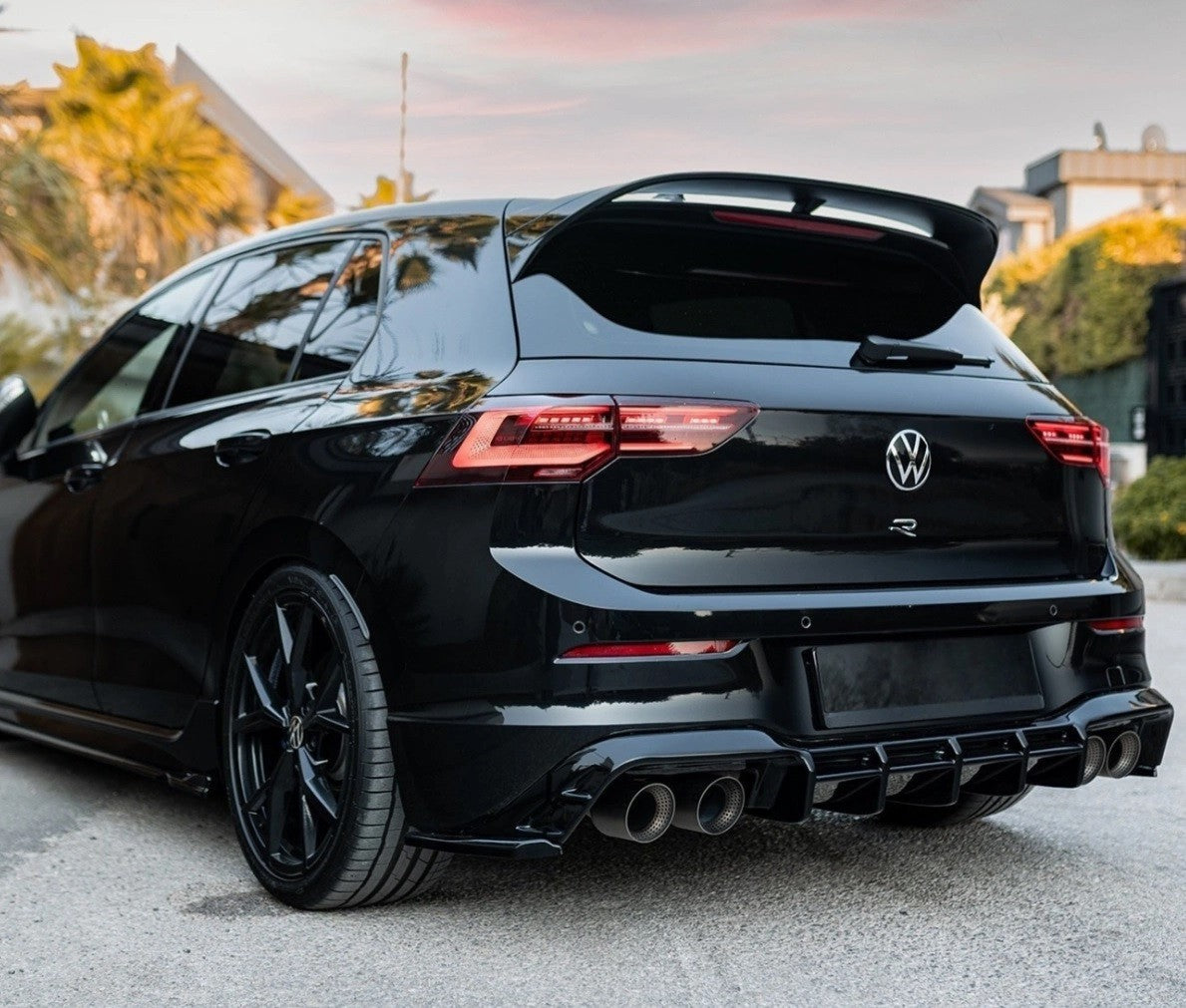 💕ART.7953 DIFFUSORI +FLAPS Golf 8 R NERO LUCIDO💕