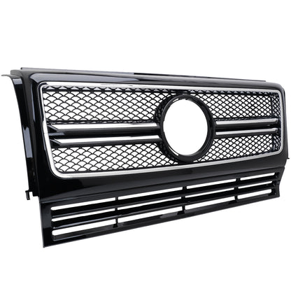 Griglia GT Panamericana adatta per Mercedes Sport W463 anteriore 12 argento nero