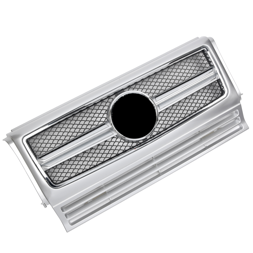 Griglia adatta per Mercedes W463 Classe G 1990-2018 Argento + cromo