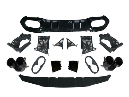 Diffusore spoiler posteriore + finiture di scarico (NERO) con SPORT LOOK