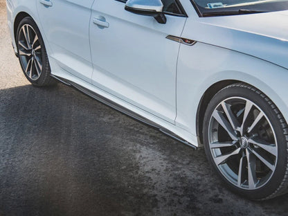 💕  Sotto minigonne  adatto per Audi S5/A5 S Line Sportback F5 FL nero lucido 💕