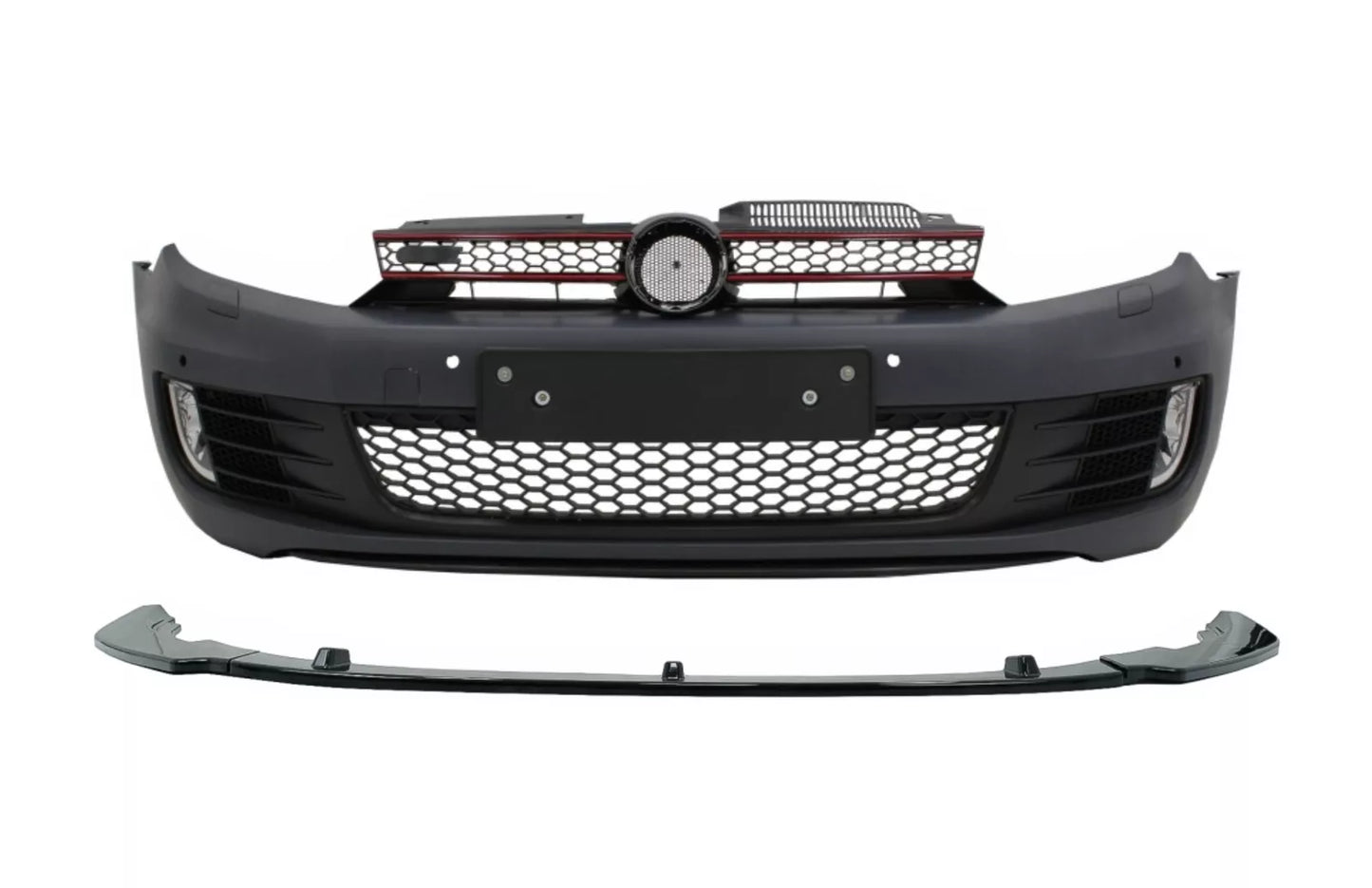 ✨Paraurti per VW Golf 6 MK6 08-13 GTI Guarda Labbro Spoiler Nero lucido✨