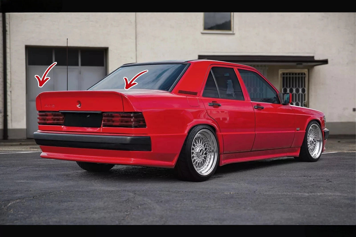 💫Spoiler Posteriore Ducktail Look AMG per Mercedes 190 (W201) – Alettone💫