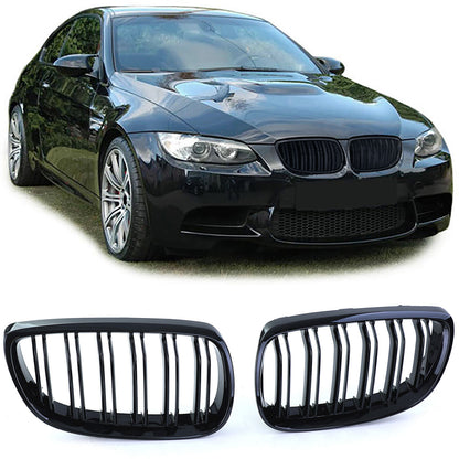 💫ART.7383 GRIGLIA SPORT NERO OPACO DOPPIA BARRA per BMW E92 / E93 06-10💫