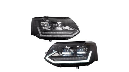 Fari Full LED per VW T5 Bus 09-15 Facelift Frecce Dinamiche Marca E