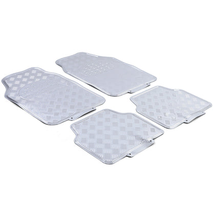 Car Rubber Mats Universal Aluminum Ribbed Plate Look 4 