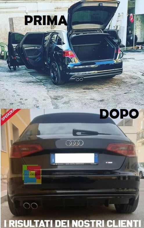 AUDI A3 8V SPORTBACK 2012-2015 DIFFUSORE RS3 ABS PER PARAURTI SLINE .-.