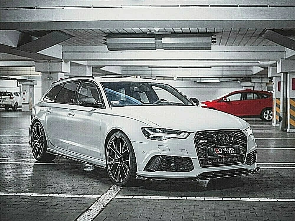 💕 Splitter adatto per  AUDI RS6 C7 nero lucido 💕