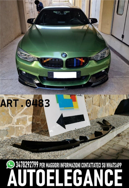 3 PIECE SPLITTER SUITABLE FOR BMW 4 SERIES F32 F33 F36 MSPORT GLOSS BLACK TENZO 