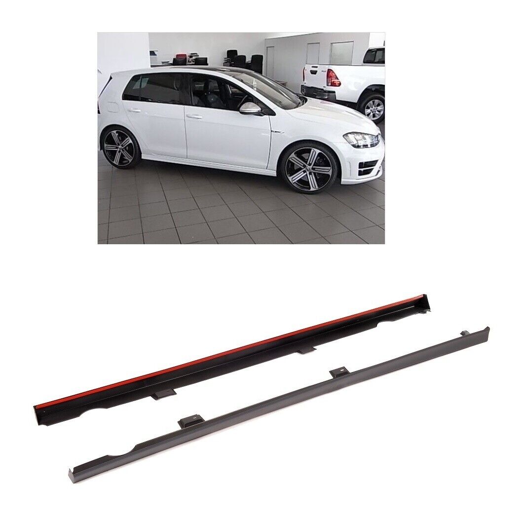 Pair Side Skirts Under Door Volkswagen VW Golf 7 R Look