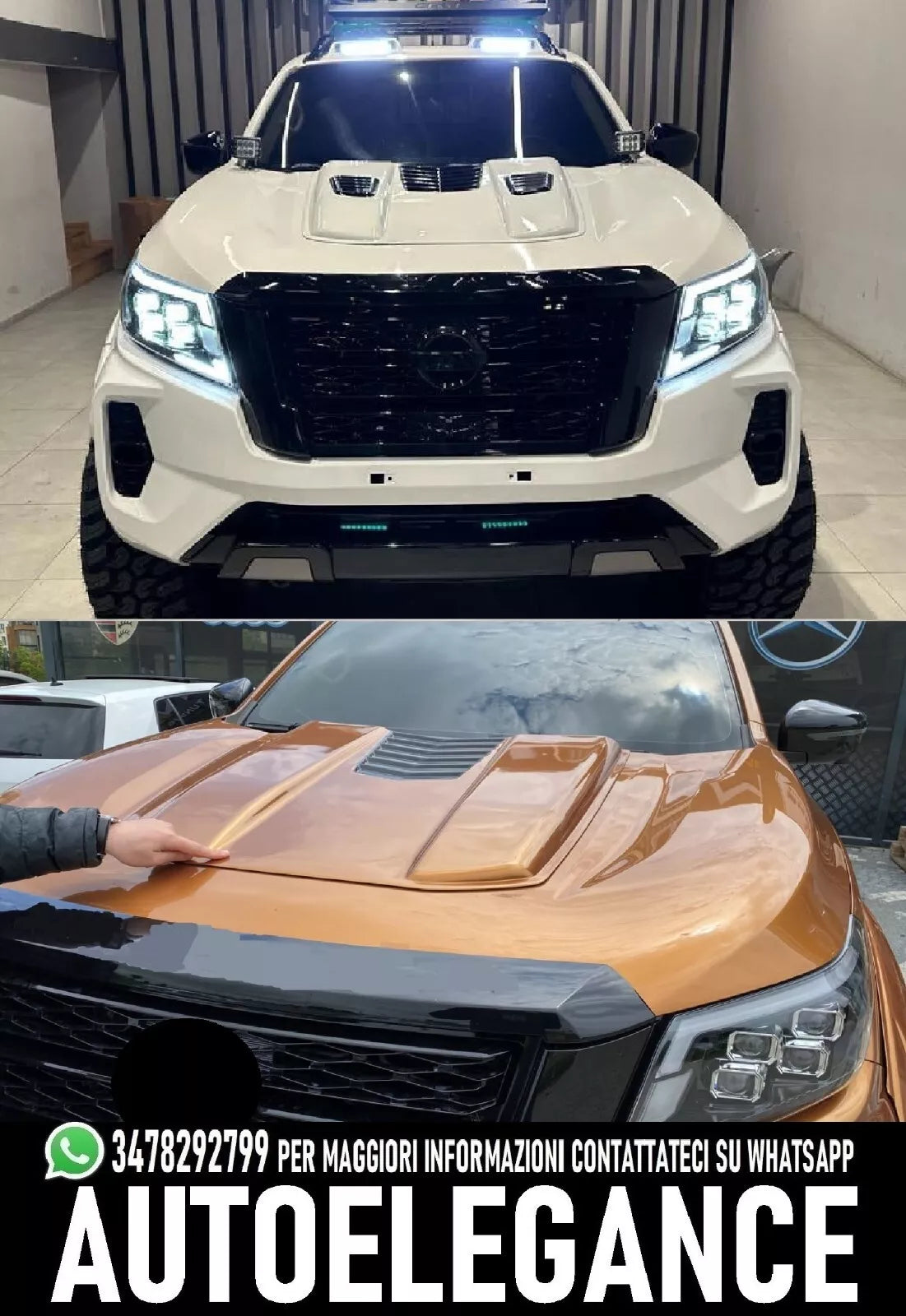 PRESA D'ARIA SUL COFANO ADATTA PER NISSAN NAVARA NUOVO MODELLO NP300 2015+