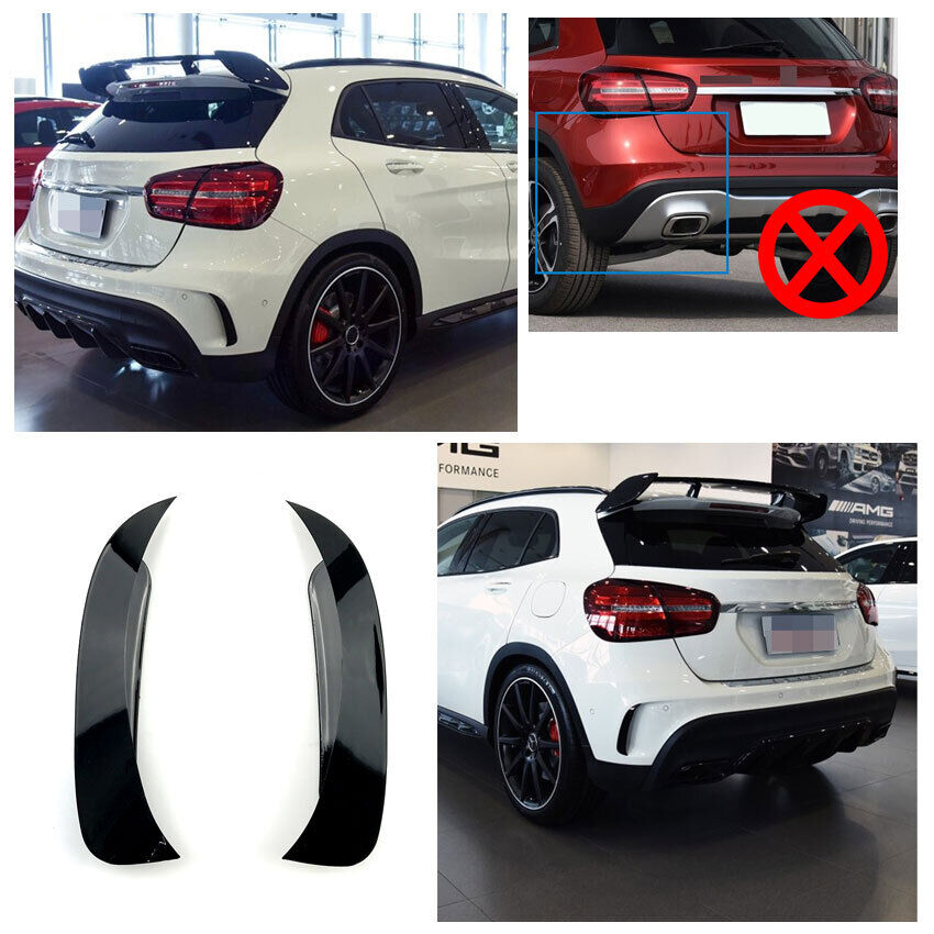 SUITABLE FOR MERCEDES X156 GLA AMG OPTIC FLICS AERO FLAPS BLACK 