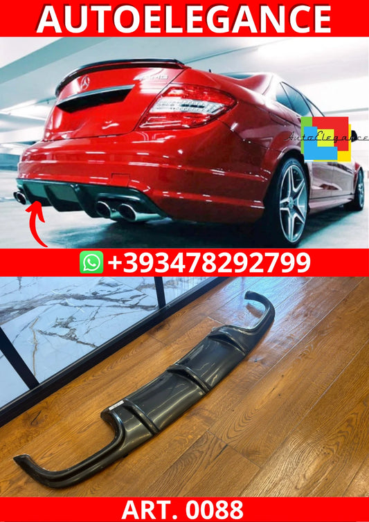 💕ART. 0088 DIFFUSORE CLASSE C W204 2007-2011 AMG 2+2 NERO LUCIDO💕