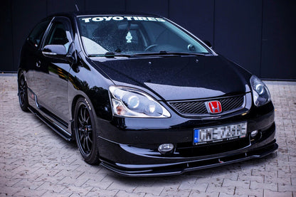 💕Splitter  adatto  per  Honda Civic EP3 Mk7 Type-R/S FL  nero lucido  💕