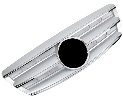 Sports grille for Mercedes W220 S from 10/2002 chrome silver AMG LOOK 