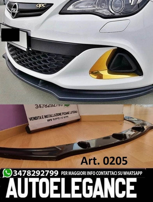 SPLITTER PER OPEL ASTRA J GTC OPC SOTTO PARAURTI ANTERIORE IN ABS