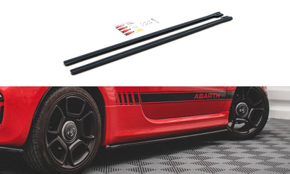 💫ART.8645 Street+ Sotto Minigonne adatte per ABARTH 595 Mk1 FL nero lucido💫