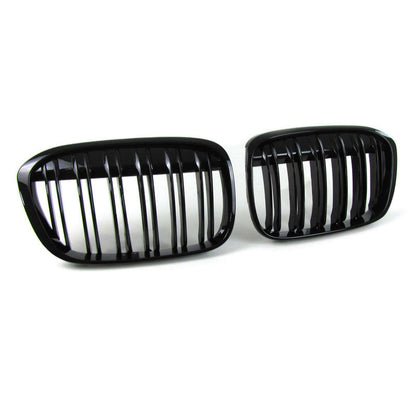 Griglia radiatore sportiva doppia barra performance lucida per BMW X1 F48 14-19
