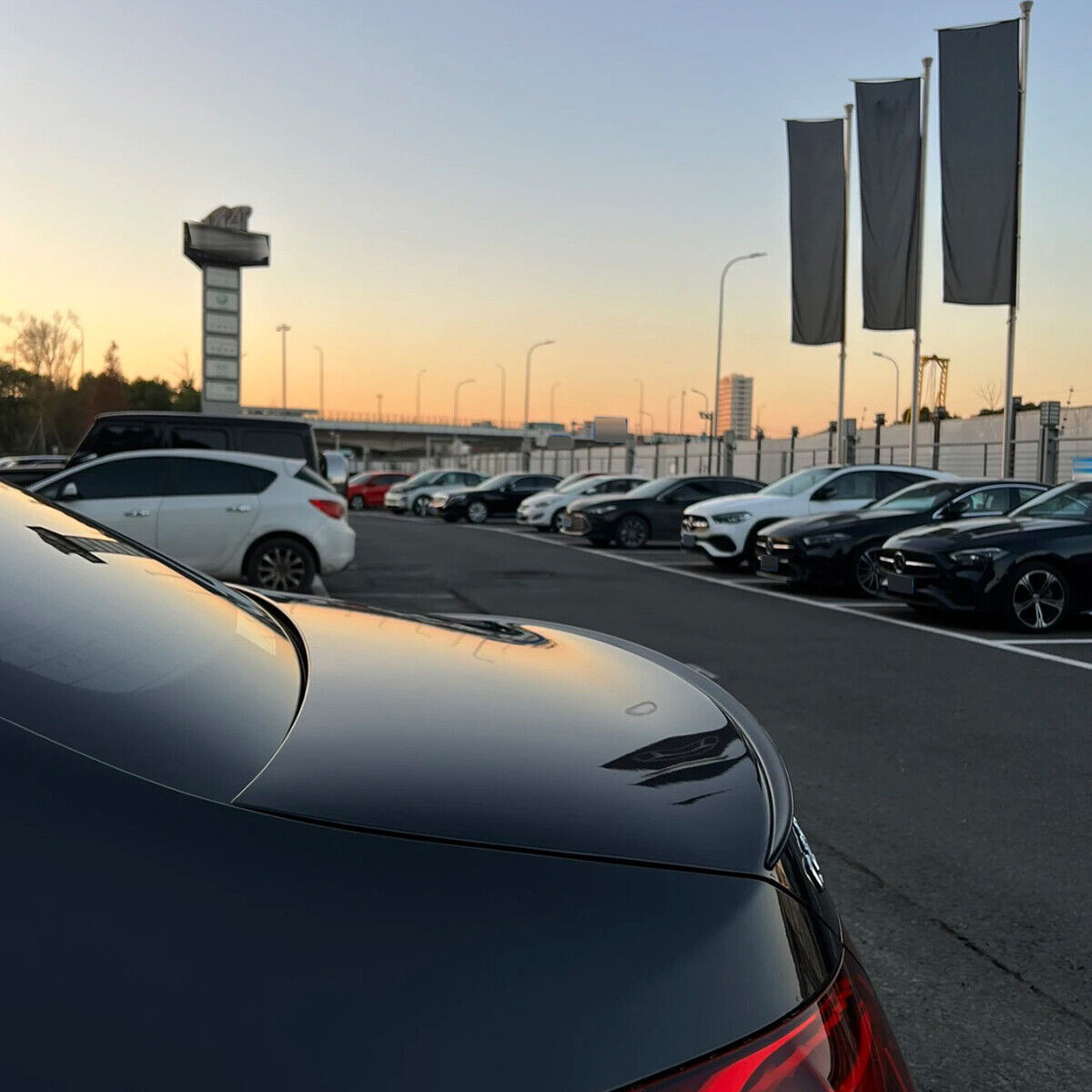 Spoiler posteriore  adatto per Mercedes Benz Classe C berlina nero