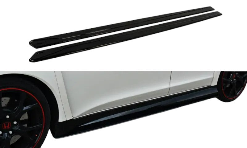 ✨MINIGONNE LATERALI  design nero lucido per Honda Civic Mk9 tipo R (Fk2)✨
