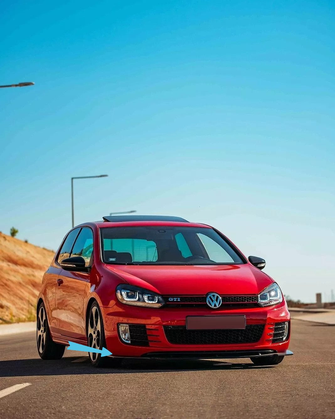 😍Labbro anteriore Estensione Spoiler per VW Golf 6 MK6 09-13 GTI Look Nero😍