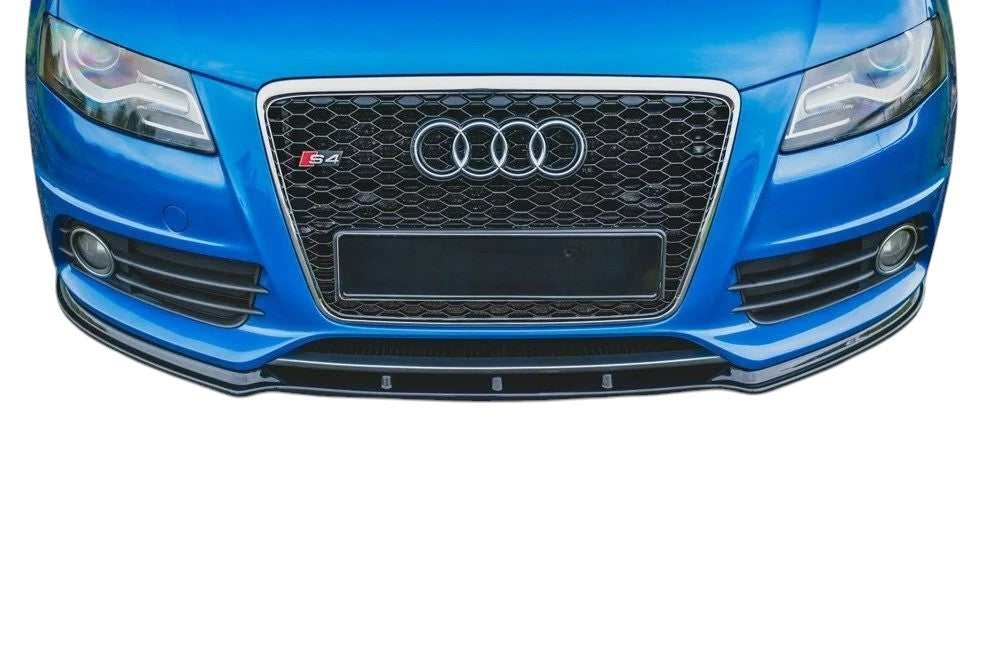 ✨Splitter anteriore design nero lucido ABS Per Audi S4 A4 S-Line B8✨