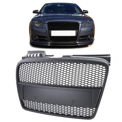 Griglia Sport a nido d'ape nera aftermarket compatibile con Audi A4 B7 04-07 + Cabrio