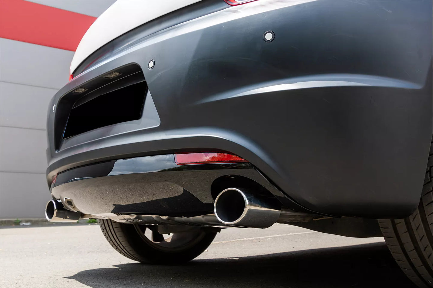 😎Impianto di scarico per VW Scirocco 08+ Doppi tubi di scarico Design R😎