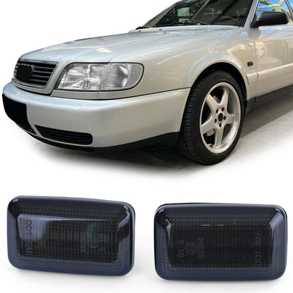 Indicatore di direzione laterale a LED fumè nero per Audi 80 B4 90 100 200 V8 A6