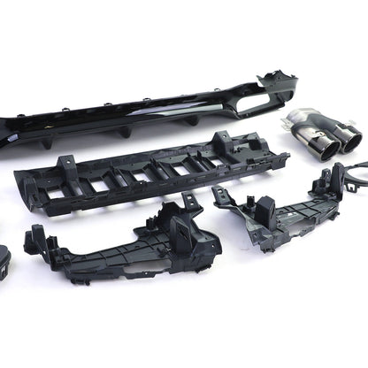 Sport Rear Diffuser Exhaust Tips Aftermarket Compatible With Mercedes E-Class W213 Limousine 16 
