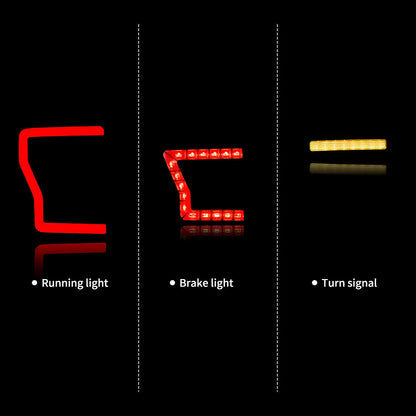 Coppia di luci posteriori a LED per Toyota 4Runner 2010-2023 con indicatore di direzione sequenziale