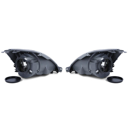 Fari anteriori H4 neri con coppia motore per Ford Fiesta JH JD 05-07