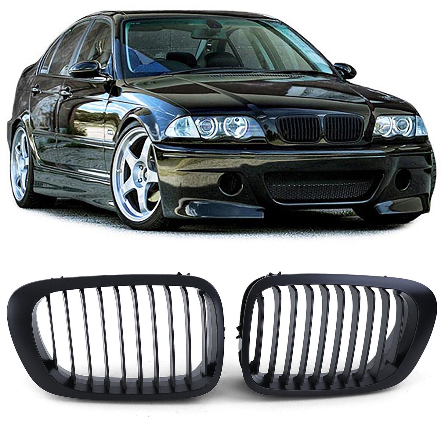 Griglia radiatore sportiva performance opaca per BMW E46 berlina touring 98-01-