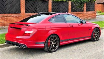 🔥KIT Spoiler Nero Lucido Adatto Per Mercedes Classe C Coupé W204🔥