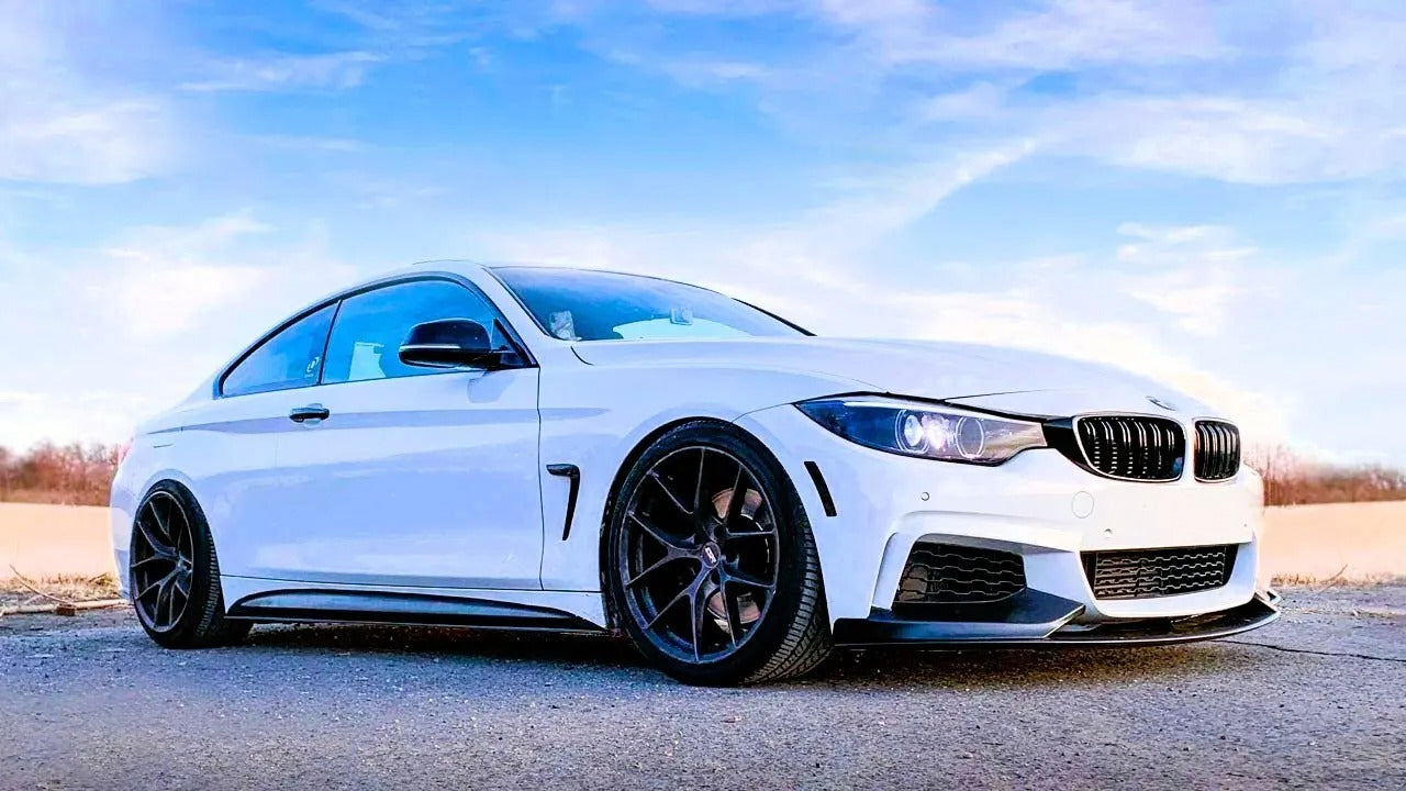 🔥KIT Splitter Nero Lucido Adatto Per BMW Serie 4 F32 F33 F36 M Sport 2013-20🔥