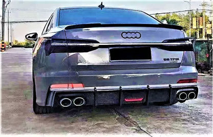 💯Carbon Fiber Rear Spoiler Kit Fit For Audi A6 S6 C8💯
